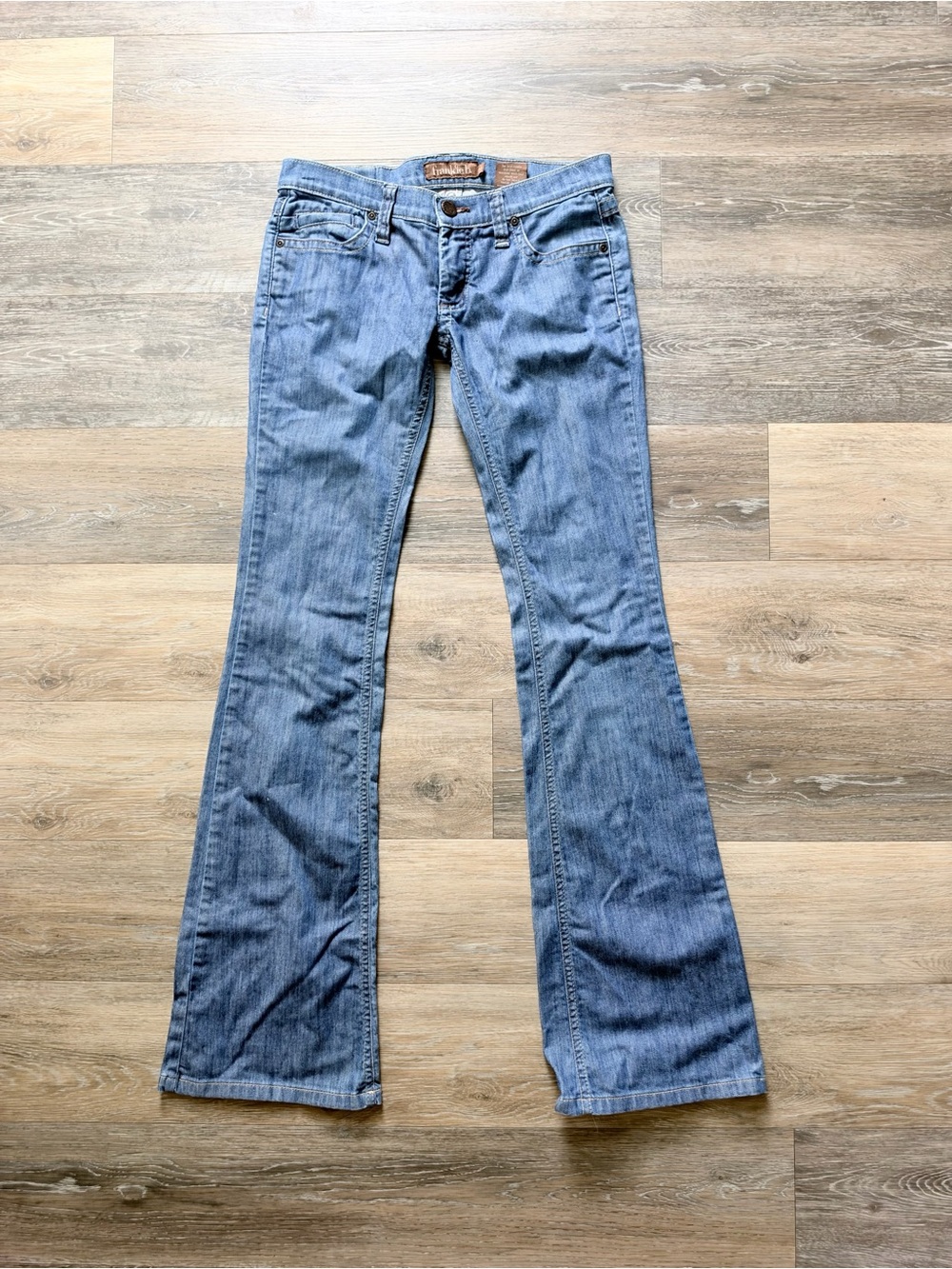 Vintage Y2K Frankie B Butterfly Jeans Super LOW RISE bootcut Pockets Sz 2